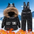 thumbnail image 2 of CYRBOKO Girls Ski Jackets and Pants, Outdoor 2 Pieces Full Zip Thermal Winter Outerwear and Pants Black Size 1-6 T, 2 of 9