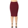 thumbnail image 2 of Women & Plus Ponte Knit Basic Knit Pencil Midi Skirt, 2 of 4
