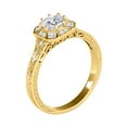 thumbnail image 4 of Aonejewelry 0.75 Ct. Ttw Round and Princess Diamond Engagement Ring 14 Yellow Gold, 4 of 4