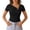 Black, variant on fatyb Womens Asymmetrical Tops Casual Short Sleeve Slim T-Shirts Summer Fashion Going out Dressy Tops