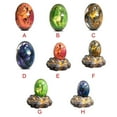 thumbnail image 2 of Injueey Niños adultos Animal huevo escritorio estantería mesita de noche resina huevos dormitorio escultura estatua juguetes colección Artesanía Púrpura Resplandeciente, 2 of 6