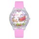 thumbnail image 1 of Regalo de reloj de cuarzo con correa de PU con pantalla analógica informal con patrón navideño lindo unisex (rosa), 1 of 2
