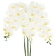 thumbnail image 1 of Uxcell 3-Pack Flores de Orquídea Artificial 9 Pétalos Grandes 37 Pulgadas Ramo de Seda Faux Phalaenopsis Orquídeas Falsas para el Hogar/Boda, 1 of 6