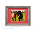 thumbnail image 5 of BarnwoodUSA 11 by 14 Inch Signature Picture Frame for 8 by 10 Inch Photos - 100% Reclaimed Wood, Deep Red Mat, 5 of 8