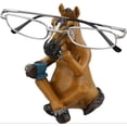 thumbnail image 2 of Sagefinds Whimsical Sitting Horse Eyeglasses Holder Stand - Fun Glasses Keeper - Brown, 2 of 2