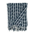 thumbnail image 3 of Fennco Styles Striped Cotton Throw Blanket with Tassel 50" W x 60" L – Navy Blue Blanket for Couch, Bedroom and Living Room Décor, 3 of 4