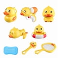 thumbnail image 1 of Baby bath water toy - 8 pcs Little Yellow Ducks Bath Toys Bathtub Toy for Toddlers Age 18 Months+ Kids ,Bath Pipes Toys for Boys and Girls Tub Water Toys with Color Box Birthday Gift, 1 of 5