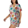 thumbnail image 2 of Wukai Easter Egg Women's Pajama Set,Short-Sleeve Top and Shorts with Elastic Waistband and Pockets for Loungewear, Yoga, and Casual Wear-X-Large, 2 of 8