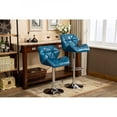 thumbnail image 5 of Glasgow Contemporary Tufted Adjustable Height Hidraulic Bar Stools, Set of 2, BLUE, 5 of 10