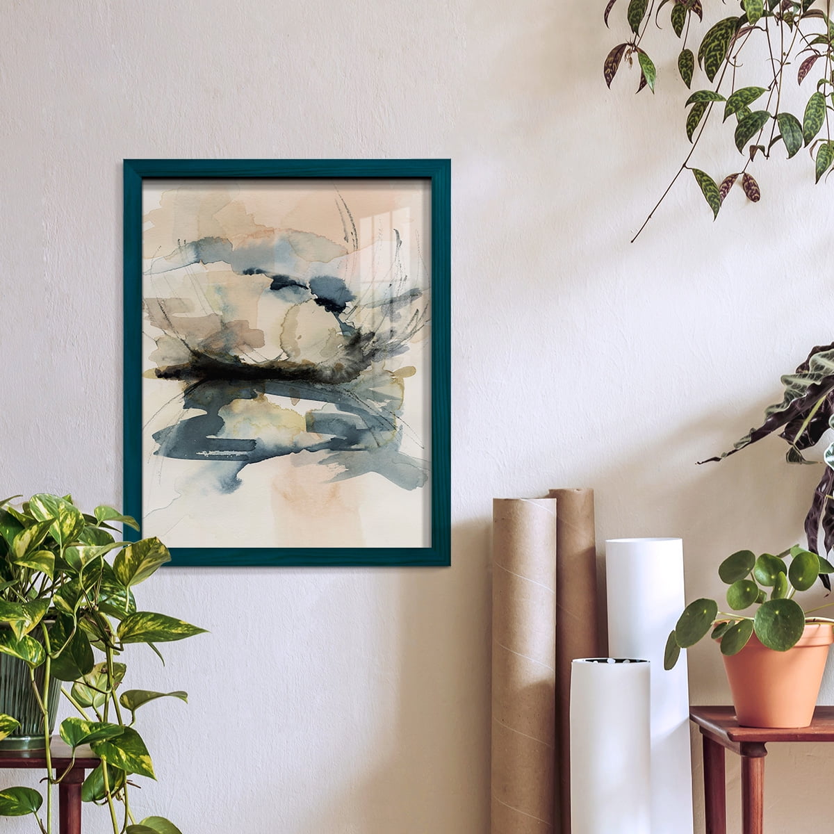 Winter Shoal I - Framed Print w/glass - Ocean Blue