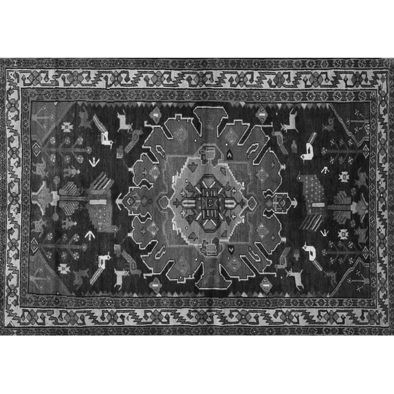 Ahgly Company Indoor Rectangle Persian Gray Traditional Area Rugs, 6' x 9'