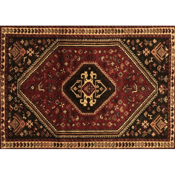 Ahgly Company Indoor Rectangle Persian Brown Traditional Area Rugs, 6' x 9'