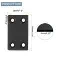 thumbnail image 2 of Uxcell 3 Set Flat Repair Plates, 1.5 x 2.36 Inch Stainless Steel Flat Straight Brace Bracket, Black, 2 of 7