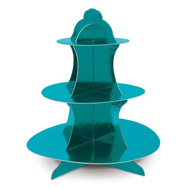 Beistle 59990-T Support de Cupcake Métallique&44; Turquoise
