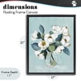 thumbnail image 4 of Stupell Industries Traditional Magnolia Arrangement over Blue Black Floating Frame Canvas Art, 17 x 21, by Janet Tava, 4 of 8