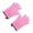 Pink, variant on Firae Silicone Heat Resistant BBQ 1 Pair Gloves - Waterproof Oven Mitts with Protective Cotton Layer inside, Non-Slip Grip, Cooking, Baking, Frying, and Barbecue One size fit most Blue