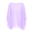 thumbnail image 4 of Rswnyirn Womens Chiffon Sheer Shrug Long Wedding Bridal Dress Shawl Cardigan Light Purple One Size, 4 of 7