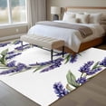 thumbnail image 5 of Summer Purple Lavender Wreath Area&nbsp;Rug 8x10ft Country Watercolor Flower Leaf Non-Slip&nbsp;Washable Square&nbsp;Rugs Soft Felt Indoor Floor Mat for Bedroom Kitchen Living Room Bathroom, 5 of 9