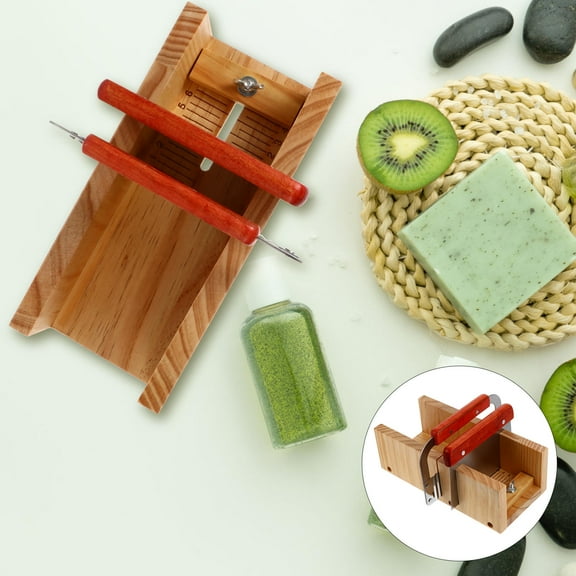 SEWOART Wooden Soap Cutter Tool Set Straight and Wavy Slicer for Soap Making