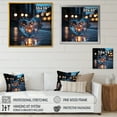 thumbnail image 4 of Designart "Radiant Blue Heart Outline I" Abstract Shapes Picture Framed Canvas Prints, 4 of 5