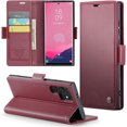thumbnail image 1 of Funda tipo cartera para Samsung S24 Ultra con tarjetero, función atril, bloqueo RFID, cierre magnético, protección a prueba de golpes, de piel sintética, con tapa tipo cartera, 1 of 7