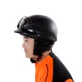 thumbnail image 3 of Moto Scooter cara abierta medio casco de cuero con visera UV, 3 of 8