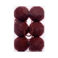 thumbnail image 2 of Christmas Ornaments, 6pcs Red Wool Yarn Foam Ball Ornaments Set Christmas Tree Decorations Handmade Style Hanging Baubles for Holiday Home Party Decor 2025 Trend Collection, 2 of 6
