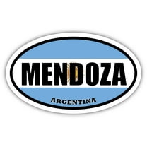 Mendoza Argentina Flag Oval Decal Vinyl Bumper Sticker 3x5 inches
