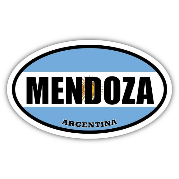 Mendoza Argentina Flag Oval Decal Vinyl Bumper Sticker 3x5 inches