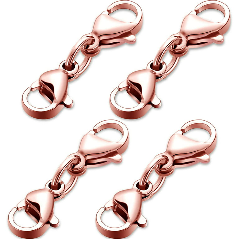 Double Lobster Clasp Extender Double Claw Connector Bracelet Extension  Clasp Small Bracelet Extender Necklace Shortener Clasp for DIY Jewelry  Making Women Girls 25 mm/ 0.98 Inch (Rose Gold) 