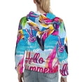 thumbnail image 7 of Haiem Tropical Flamingo Summer for Women's Fashion Hoodies & Sweatshirts with Kangaroo Pocket,Hooded Sweatshirt with Eye-catching Drawstrings-X-Large, 7 of 7