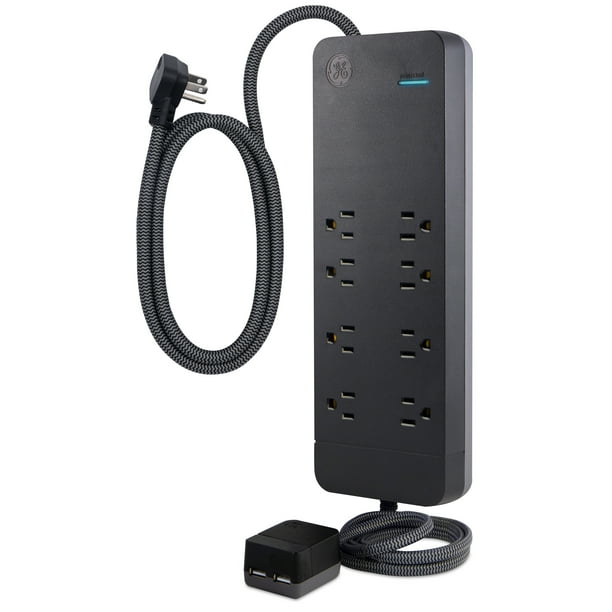 GE UltraPro 8Outlet Surge Protector with USB Charging Dock, 4ft