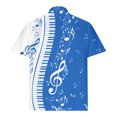 thumbnail image 3 of Camisas de Manga Larga para Hombres Impresos Girar Hacia Abajo Botones de Cuello Lateral Dividido, Casual Blusa de Manga Corta, 3 of 5
