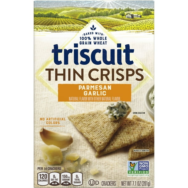 Nabisco Triscuit Parmesan Garlic Thin Crisps Crackers, 7.1 Oz