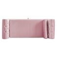 thumbnail image 3 of Smilegend Pink Velvet Multifunctional Storage Rectangular Ottoman Bench with Pillow for Living Room Bedroom Entryway Stylish Accent Furniture, 3 of 8