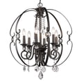 thumbnail image 6 of 1323-6 BLK-Golden Lighting-Ella - 6 Light Chandelier in Sturdy style - 31.38 Inches high by 26 Inches wide-Matte Black Finish    -Traditional, 6 of 9