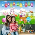 thumbnail image 1 of Matoen12 Easter Dinner Party Activity Background Cloth Bunny Eggs Background Decoration Hanging Cloth Photo Props, 1 of 6