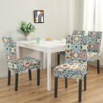 thumbnail image 2 of Tribal Style Bohemian Dining Chair Covers Set of 4, Stretchable Washable Slipcovers with Rustic Retro Artistic Patterns, Removable Polyester Seat Protectors for Farmhouse Kitchen or Dining Room, 2 of 7