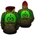 thumbnail image 3 of Sudadera con capucha con estampado 3D del sello de Vanuatu con patrones polinesios para hombre, sudadera con capucha con gráfico del escudo de armas de Vanuatu, 3 of 5