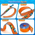 thumbnail image 4 of Flooyes 15FT Flexible Race Track for Kids, Bendable Track with Suction Cups, Portable & Foldable Indoor/Outdoor Toy, Compatible with Most 1:64 Toy Cars, Creative Gift for Boys & Girls, 4 of 7