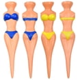 thumbnail image 1 of 10 Pieces Funny Golf Tees Lady Bikini Girl Golf Tees, 76 mm (3 Inches) Plastic Pin-Up Golf Tees, Women's Home Golf Tees for Training Golf Accessories Random Colors, 1 of 5