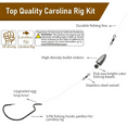 thumbnail image 5 of 5pcs/lot Texas Rig Set For Bass Fishing Carolina Rig Kit Fishing Tackle, 5 of 10