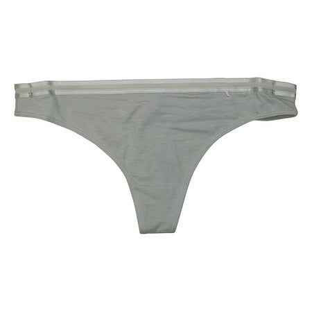 

Jockey Allure Solid Color Luxuriously Soft Cotton Thong Panty Light Linen Green S