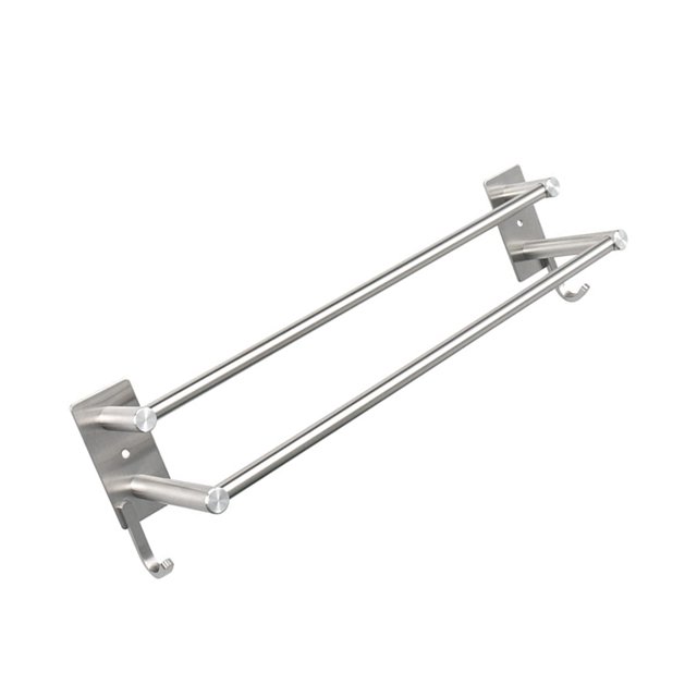 Billuyoard Toallero multifuncional, fácil de instalar y para baño, toallero, toallero, conveniente, duradero, de alta calidad Juegos de accesorios de baño plateado 300 mm
