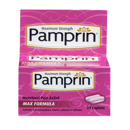 Pamprin Maximum Strength Max Menstrual Pain Relief caplets,