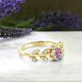 thumbnail image 7 of Gem Stone King 18K Yellow Gold Plated Silver Mercury Mist Mystic Topaz Greek Olive Vine Branch Engagement Ring (1.21 Ct Oval 7X5MM, Gemstone Birthstone, Available in Size 5, 6, 7, 8, 9), 7 of 7