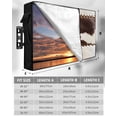 thumbnail image 7 of Outdoor TV Cover 70 to 75 Inch Weatherproof, Brown White Cowhide Print Waterproof TV Screen Protector for Outside Decor with Zipper and Pocket 68"L x 42"H , Abstract Cow Pattern, 7 of 7