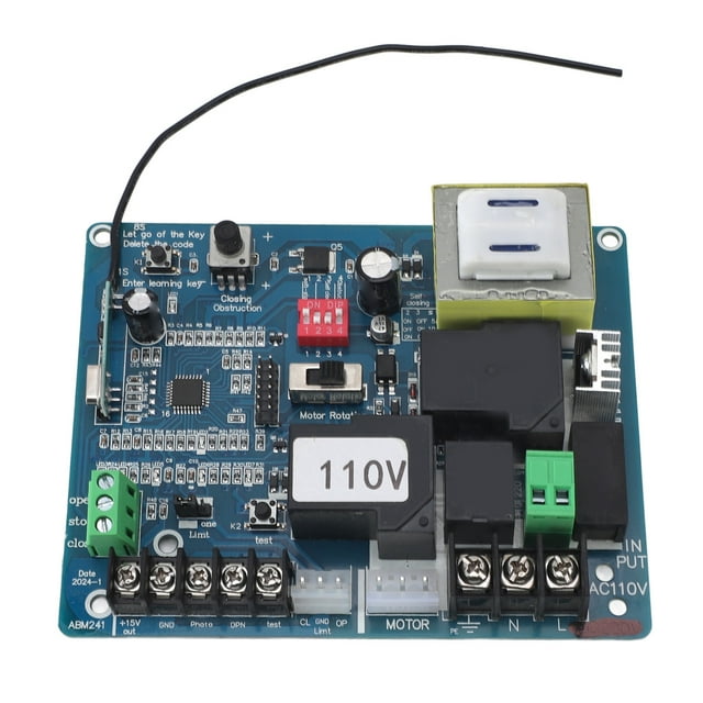 Sliding Gate Opener Circuit Board, 5A Rated Current, 30m Range, 2 Remote Controllers