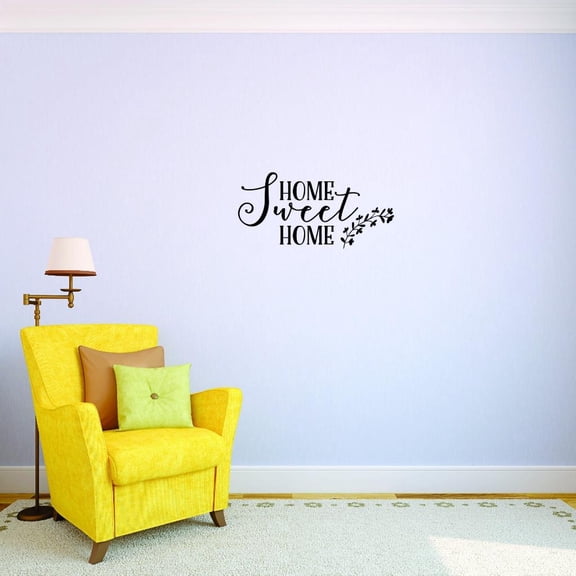 Custom Decals Home Sweet Home Wall Art Size: 12 X 12 Inches Color: Black