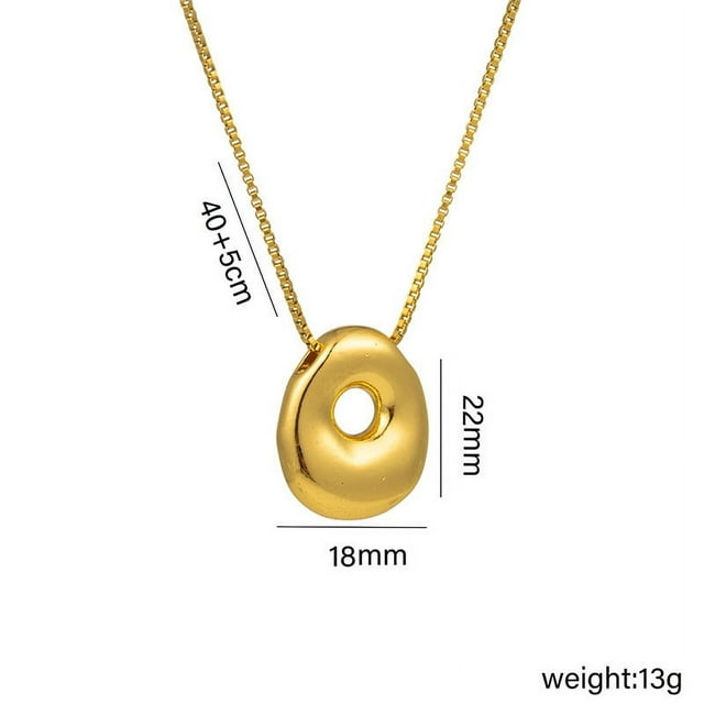 Collar con inicial y letra para mujer | Joyería personalizada para mamá de aleación galvanizada | Regalo personalizable ligero de 12 g | Accesorio informal y formal para uso diario
